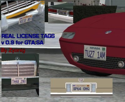 Real GTA license plates